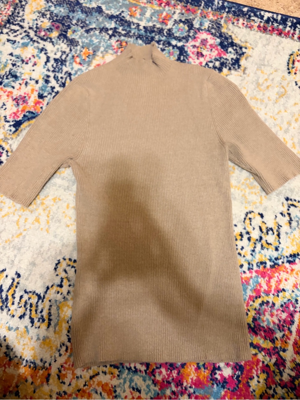 Dress Forum LA Mock neck ribbed top - S